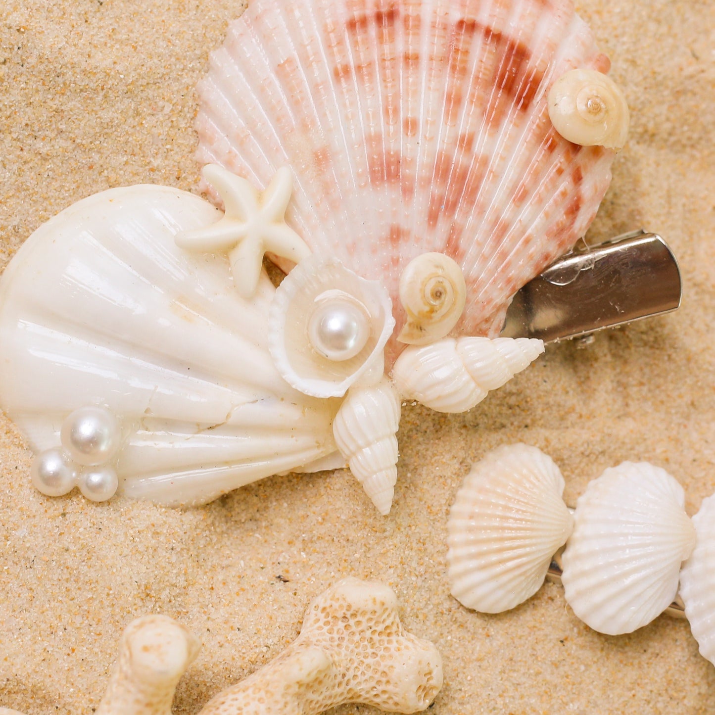 SeaShell Mini Clip Set (2pcs)
