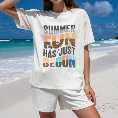 Summer Fun Has Just Begun Graphic Tee – Casual Everyday Beachwear T-Shirt