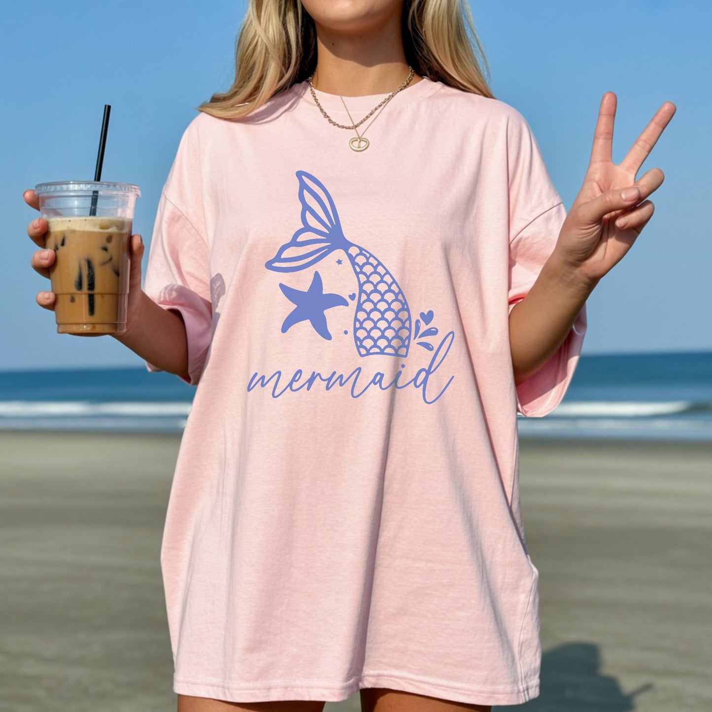 Boho Mermaid Tail T-Shirt - Daily Wear Coastal Style Shirt