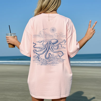 Octopus Ocean T-Shirt – Beachy Aesthetic Tee