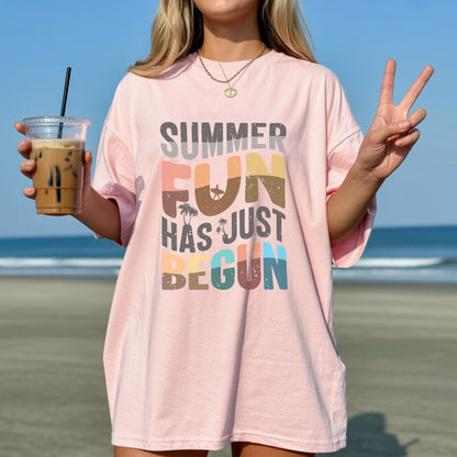Summer Fun Has Just Begun Graphic Tee – Casual Everyday Beachwear T-Shirt