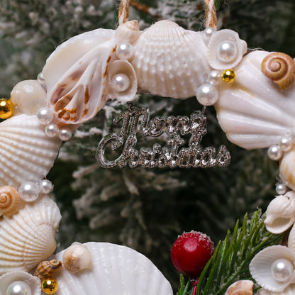 Seashell Christmas Wreath Ornament