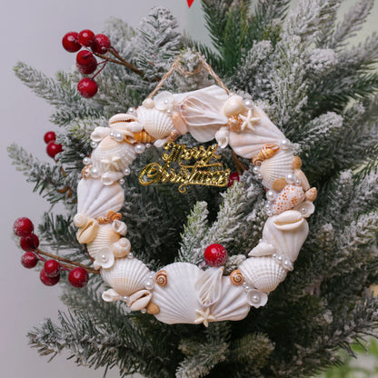 Seashell Christmas Wreath Ornament