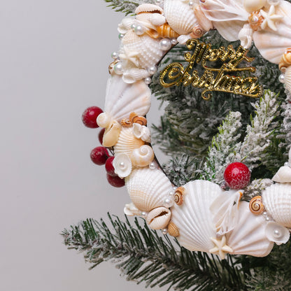Seashell Christmas Wreath Ornament
