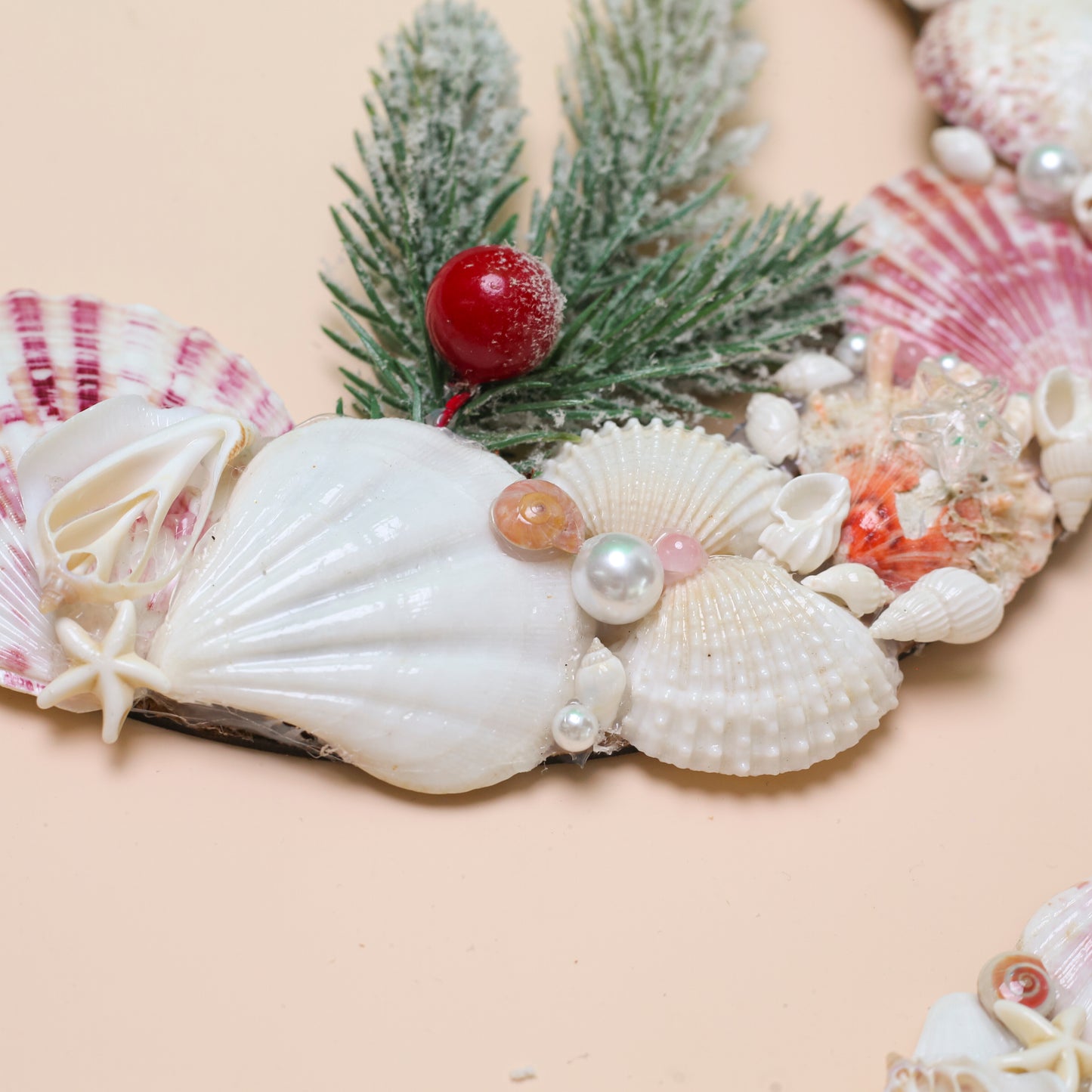 Seashell Christmas Wreath Ornament