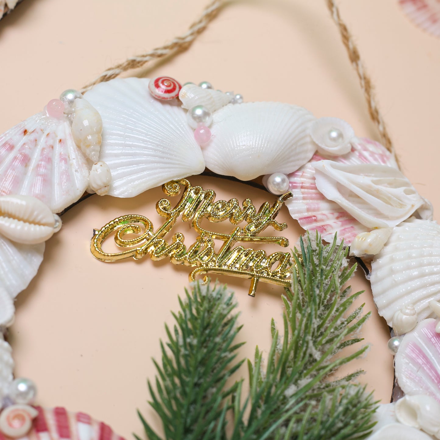 Seashell Christmas Wreath Ornament