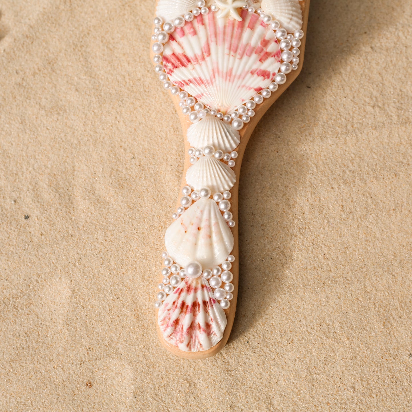 Boho Seashell Hair Brush