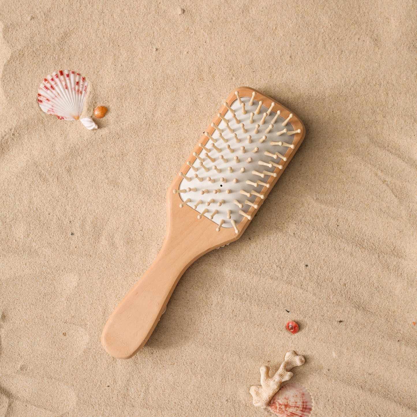 Boho Seashell Hair Brush