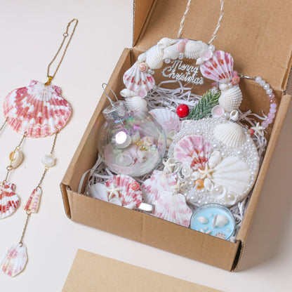 [9 Products] Christmas Seashell Gift Set – Handmade Holiday Beach-Inspired Gift Box