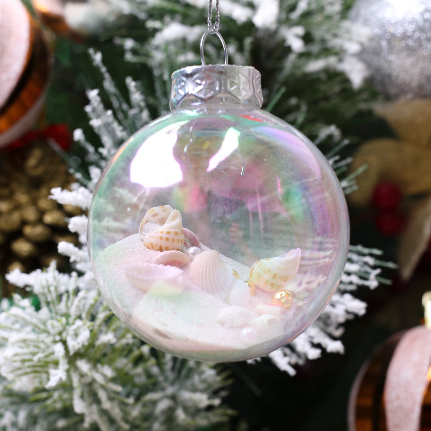 Seashell Beach Globe Ornament