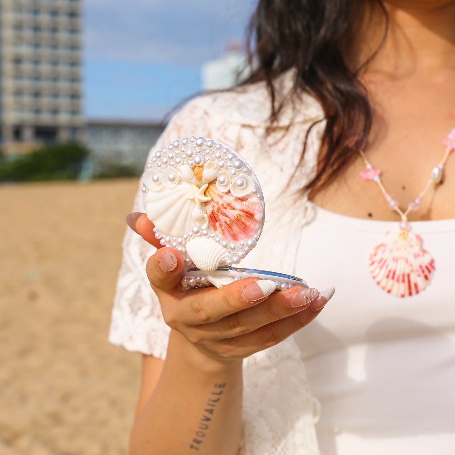 Seashell Compact Mirror