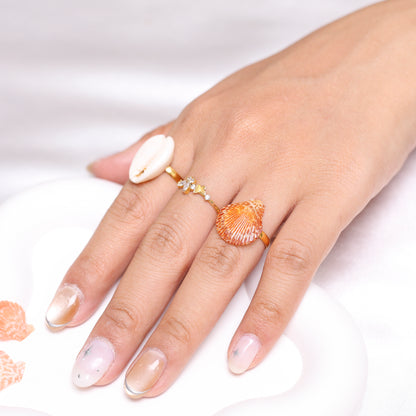 Handmade Shell Ring - Adjustable