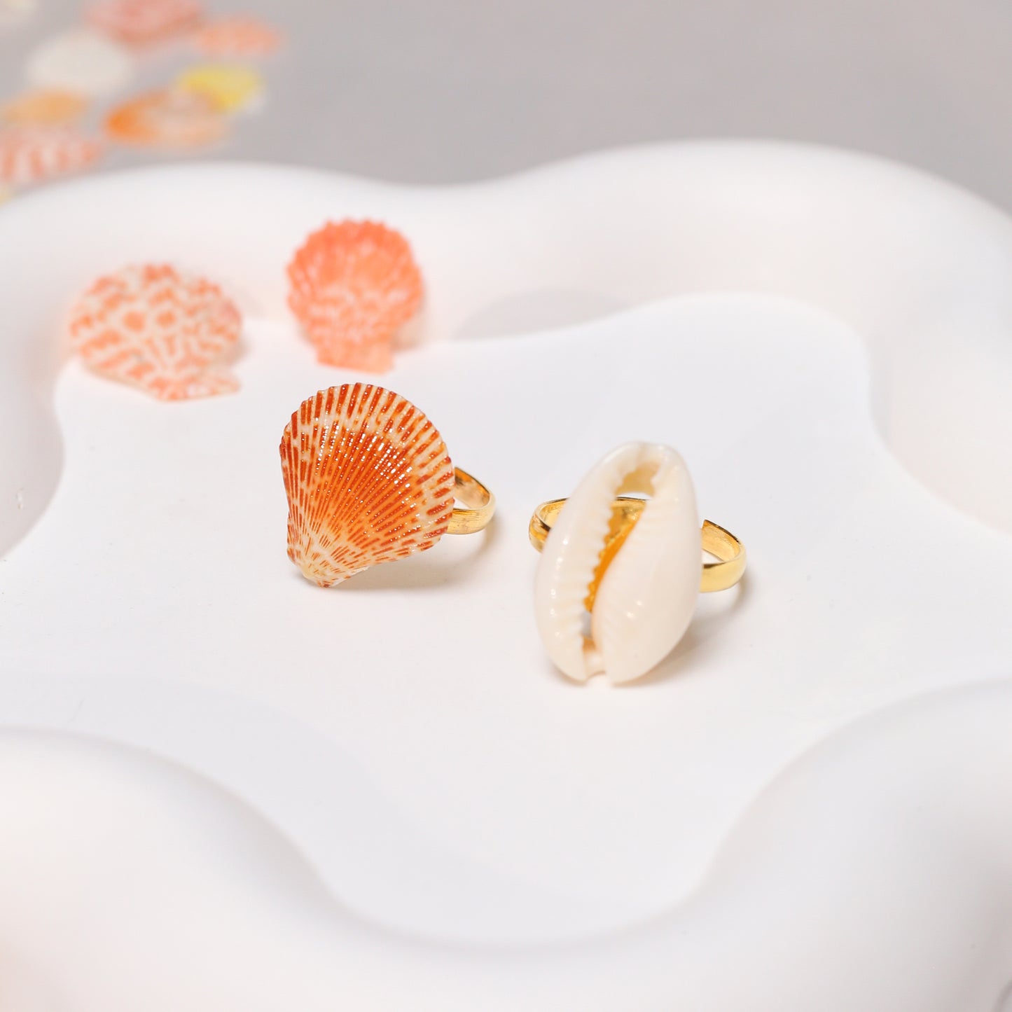 Handmade Shell Ring - Adjustable