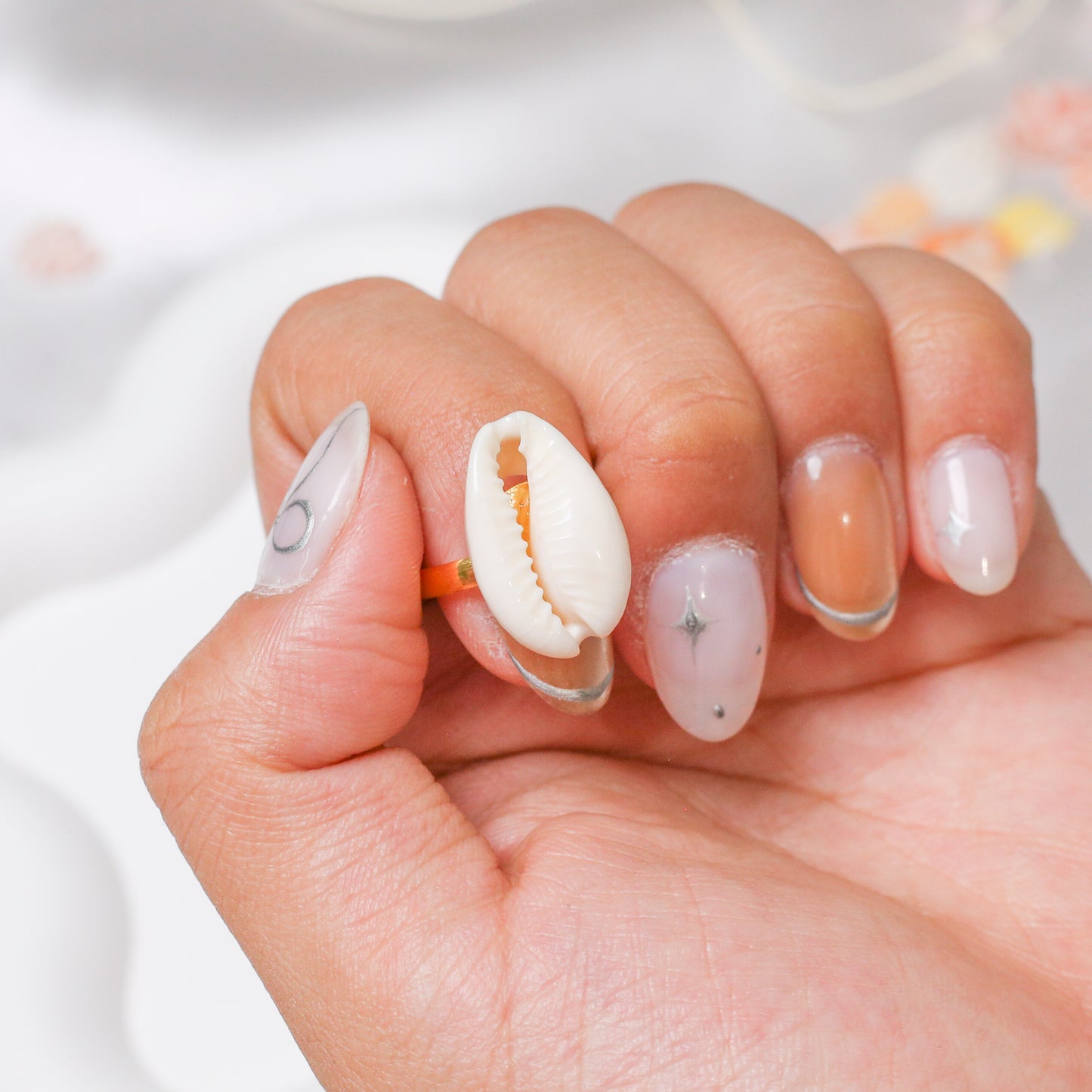 Handmade Shell Ring - Adjustable