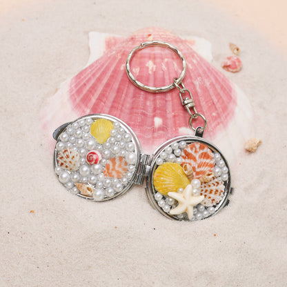 Seashell Mirror Keychain