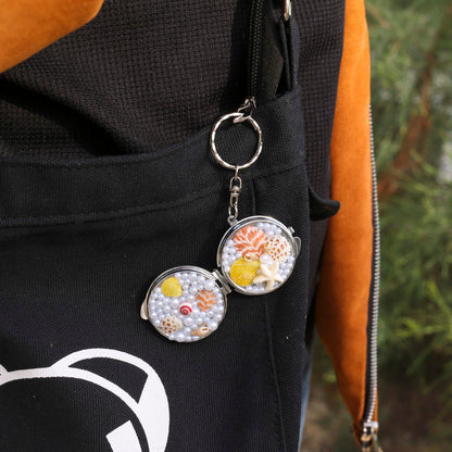 Seashell Mirror Keychain