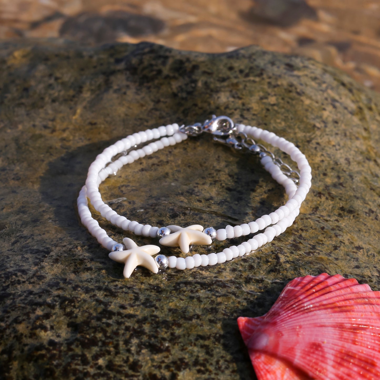 Minimalist Starfish Beaded Bracelet