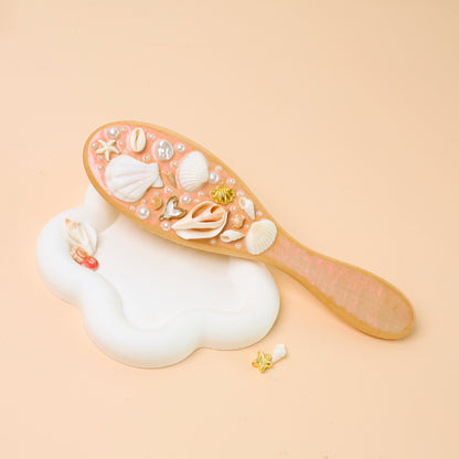 Boho Seashell Hairbrush