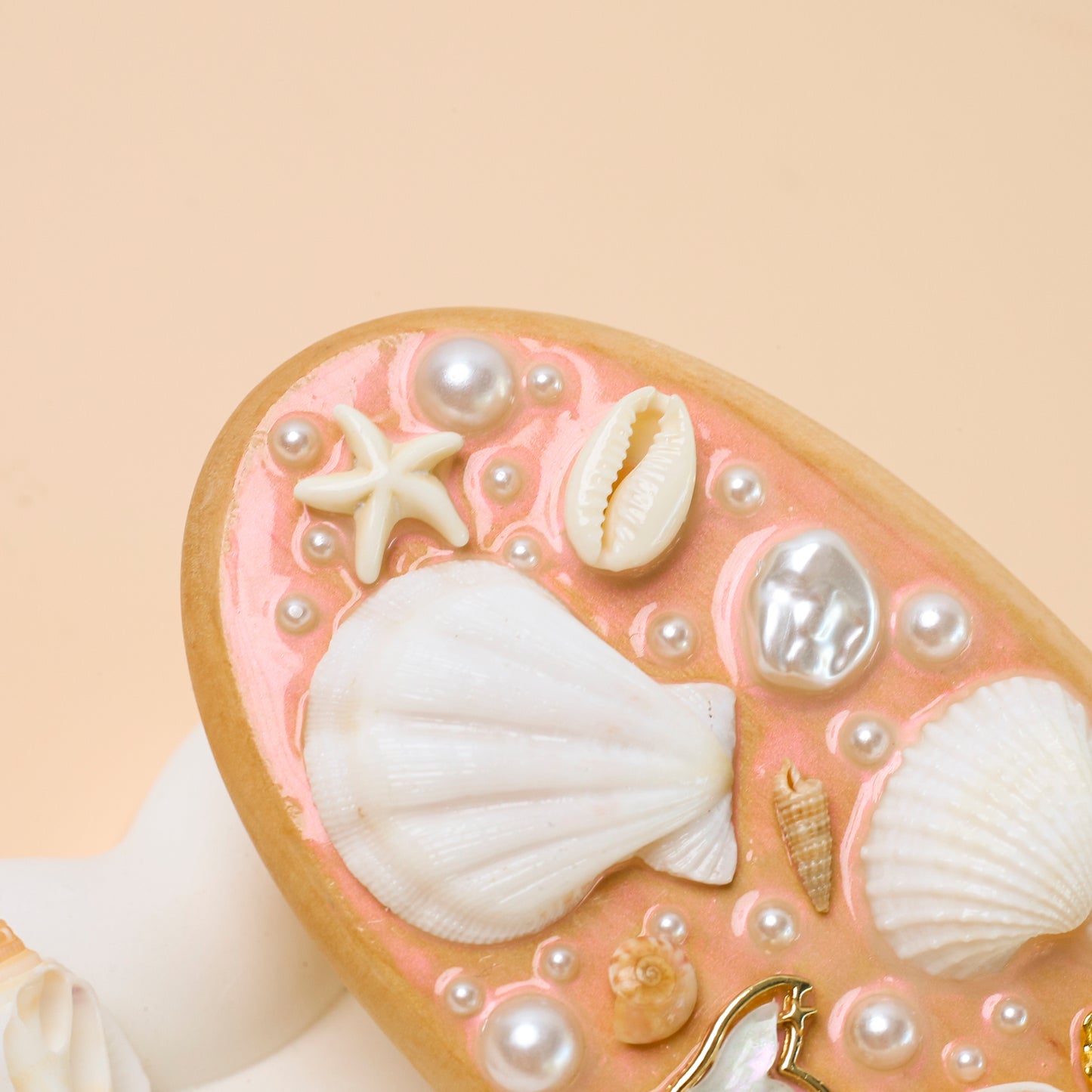 Boho Seashell Hairbrush