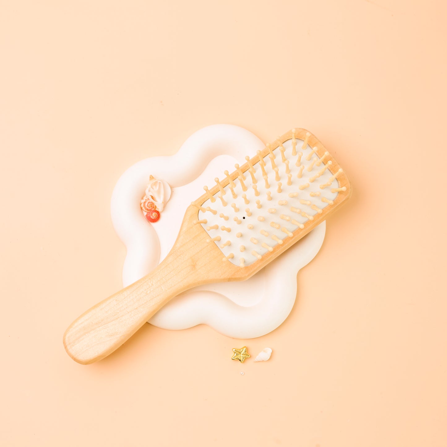 Boho Seashell Hairbrush