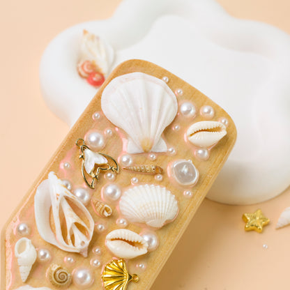 Boho Seashell Hairbrush