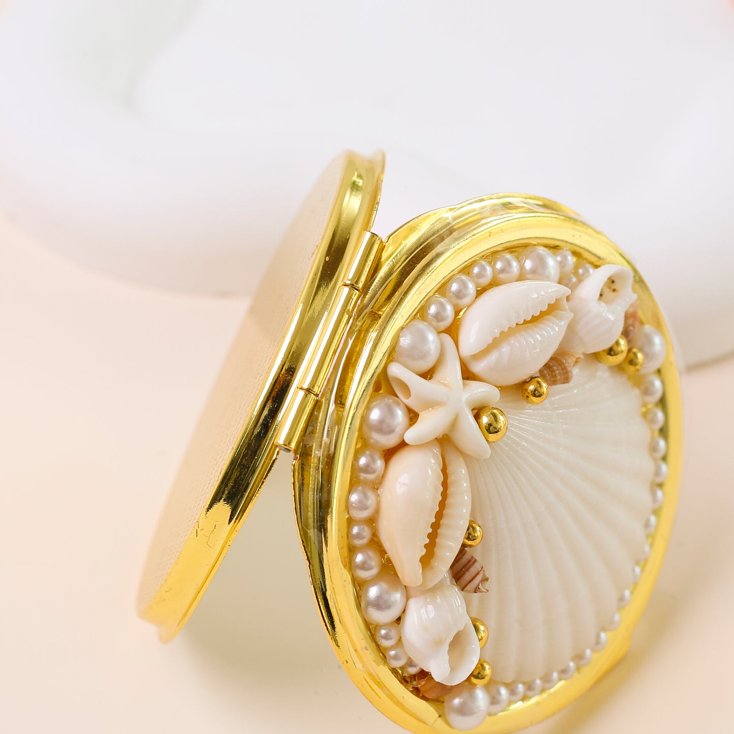 Boho Seashell Compact Mirror
