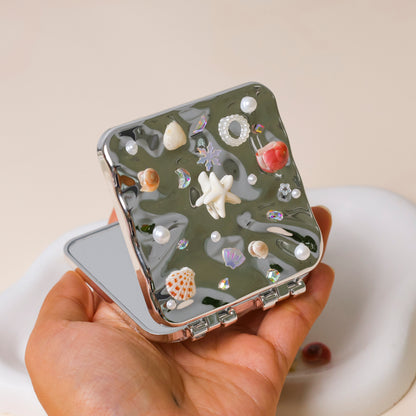 Y2K Seashell Compact Mirror