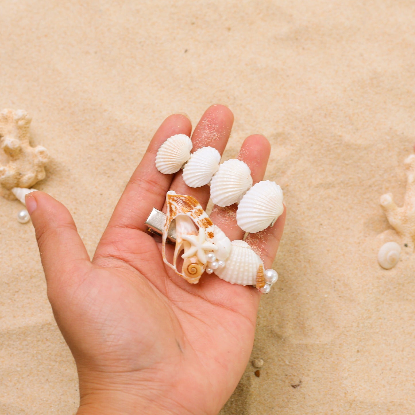 SeaShell Mini Clip Set (2pcs)