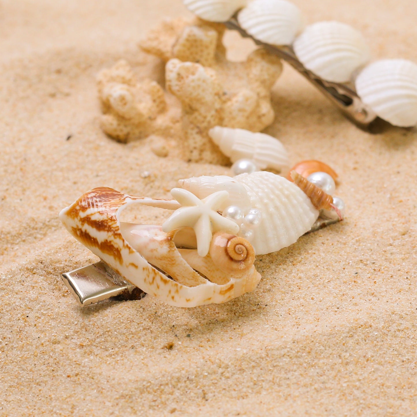 SeaShell Mini Clip Set (2pcs)