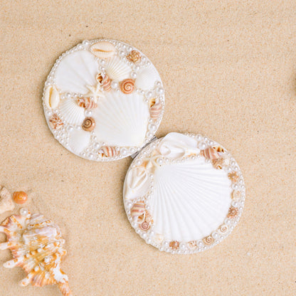 Boho Seashell Pocket Mirror