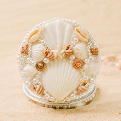 Boho Seashell Pocket Mirror