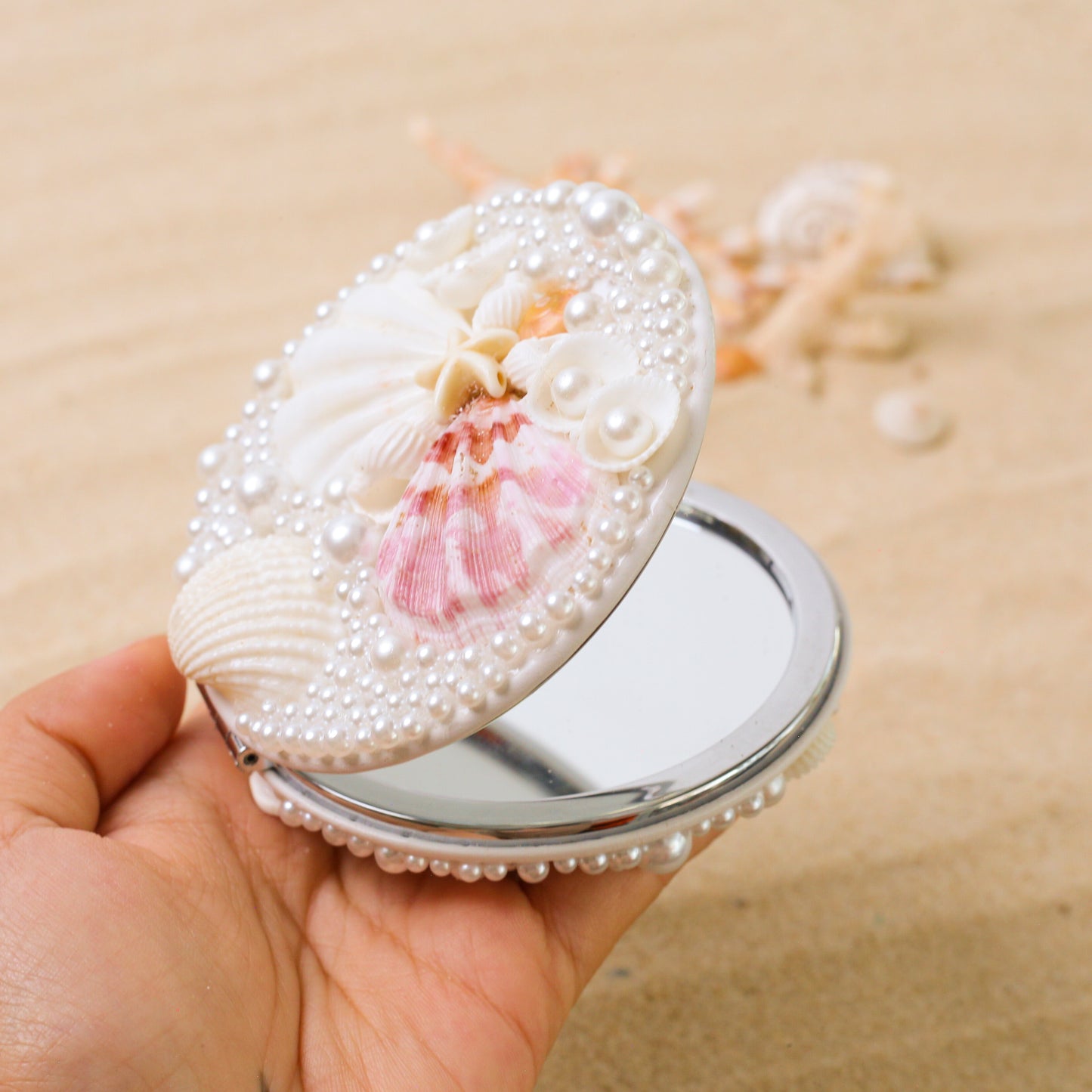 Seashell Compact Mirror