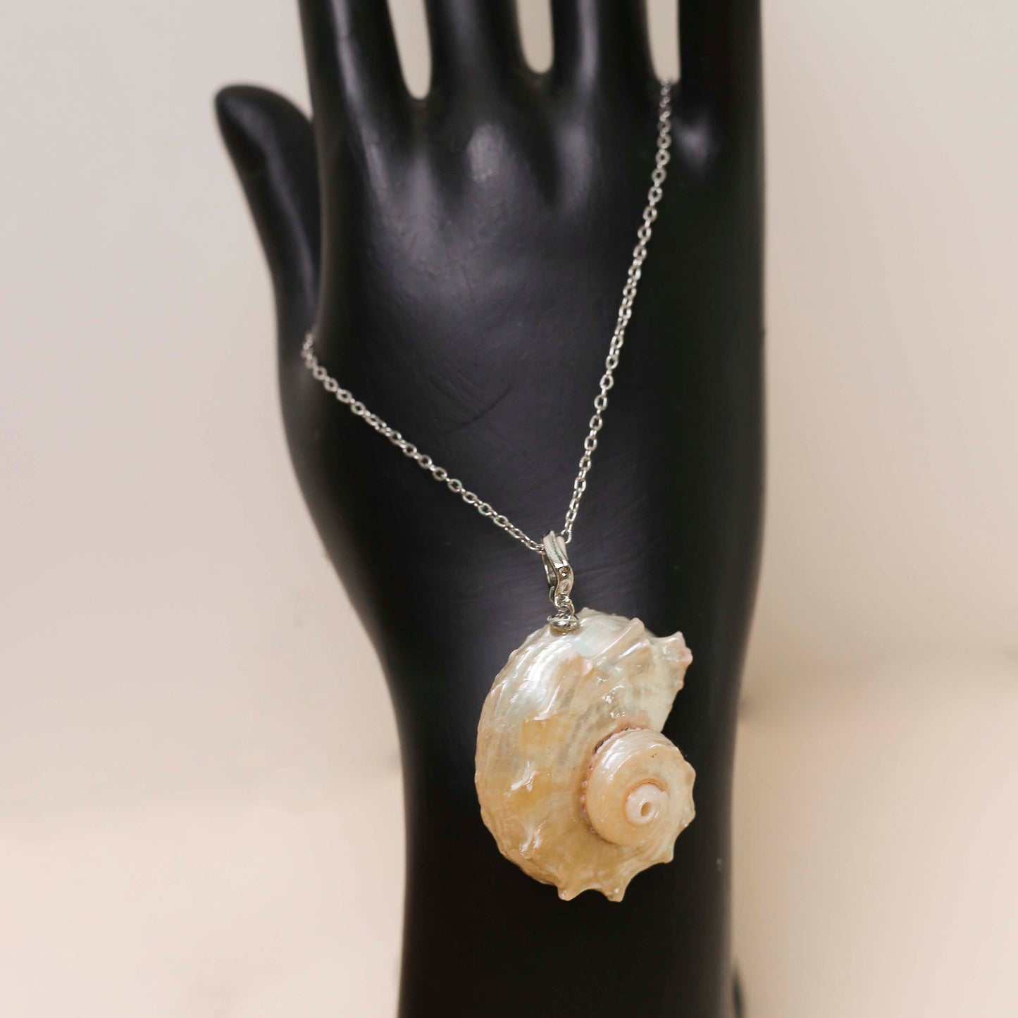 Natural Spiral Shell Pendant Necklace – Ocean-Inspired Jewelry