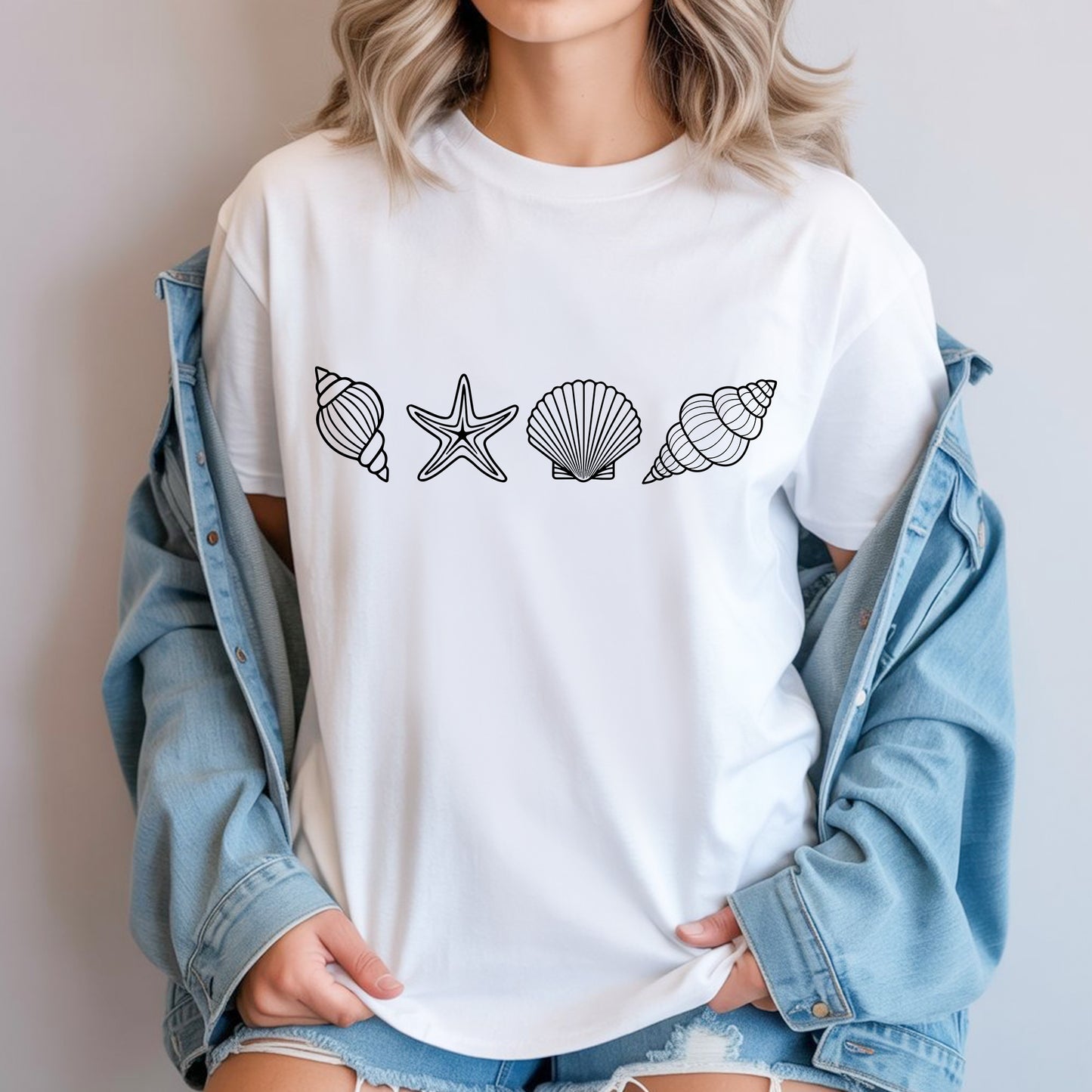 Boho Seashell T-Shirt – Starfish Graphic Tee