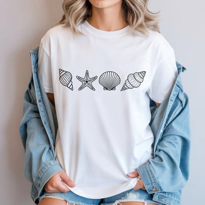 Boho Seashell T-Shirt – Starfish Graphic Tee