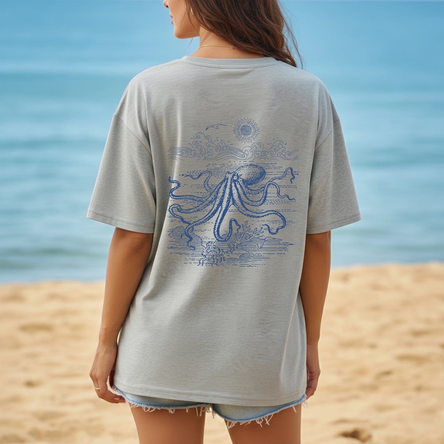 Octopus Ocean T-Shirt – Beachy Aesthetic Tee