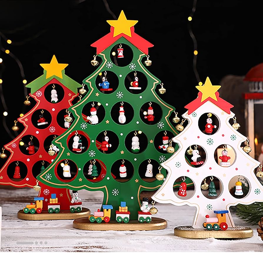 Wooden Christmas Tree Decor