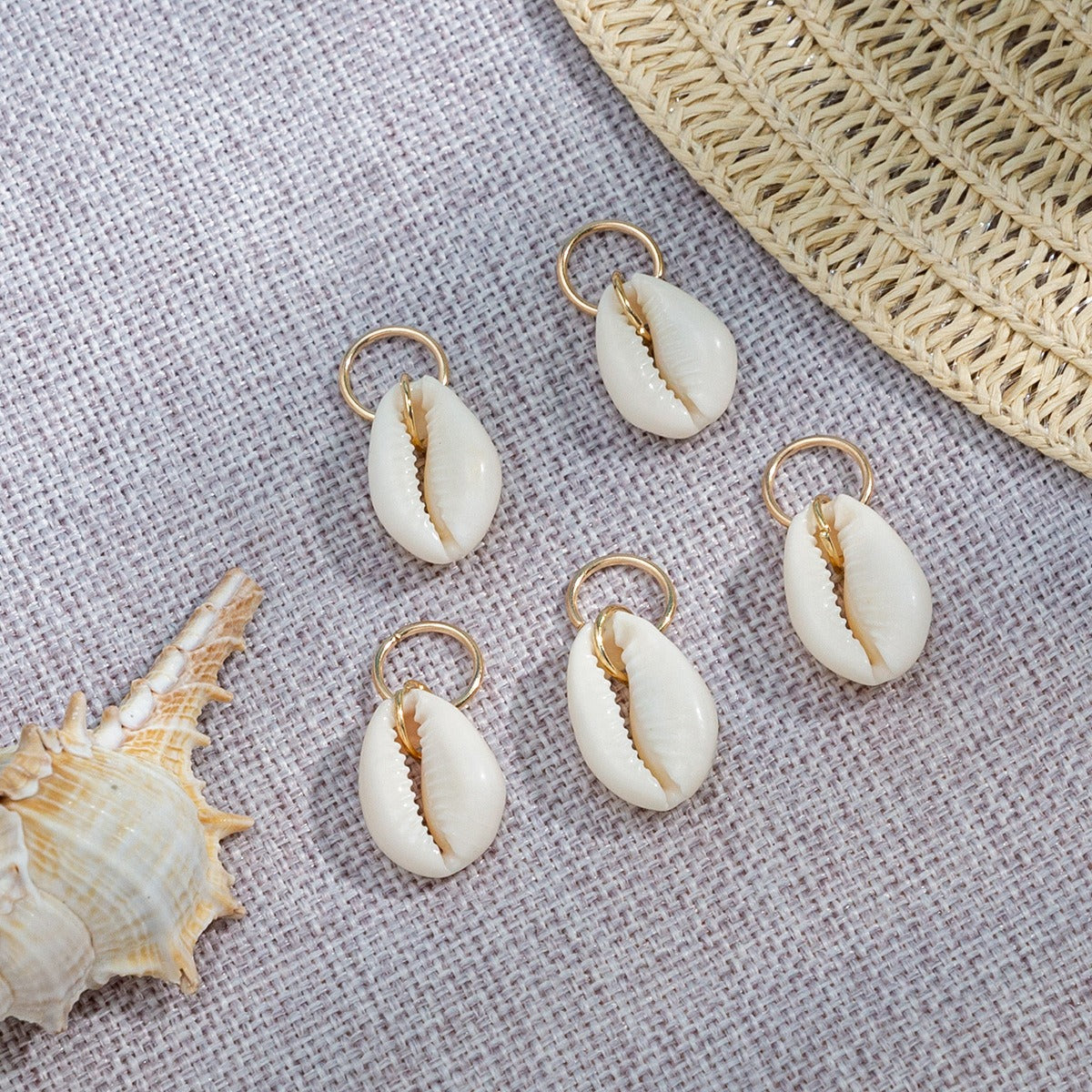 5pcs Seashell Hair Charms – Boho Beach Hair Accessories