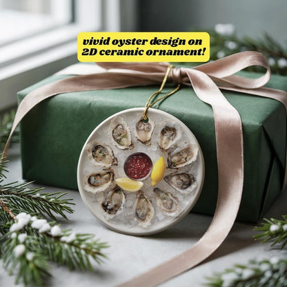 Coastal Oyster Plate Ornament